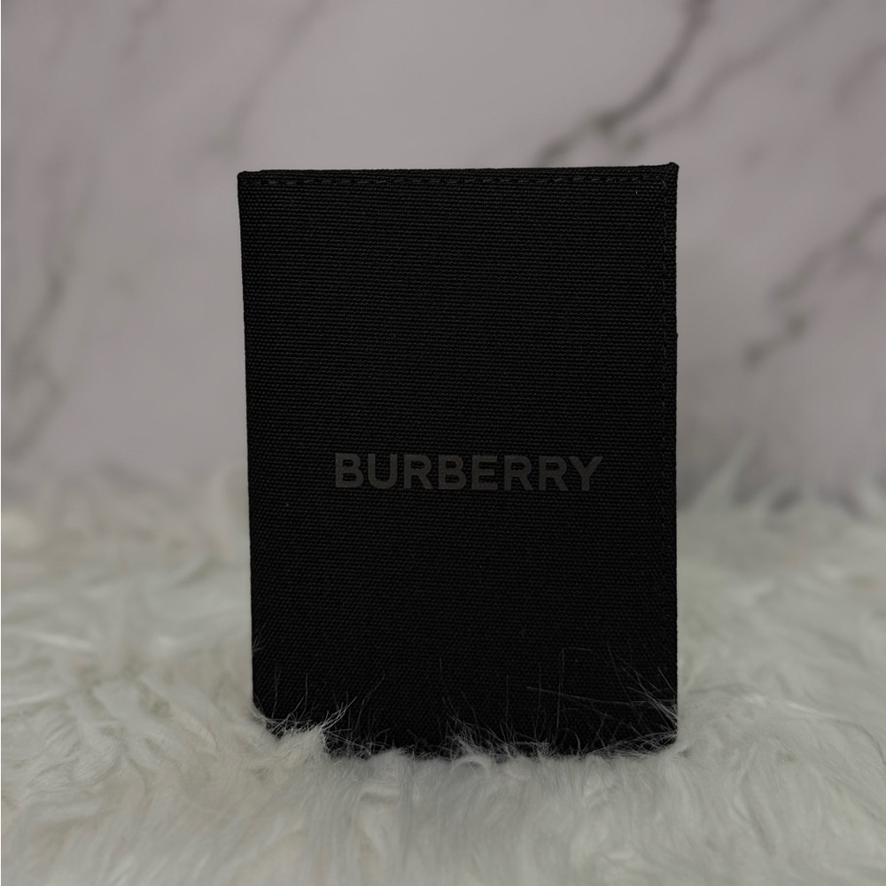 BURBERRY Black Denim Passport Wallet